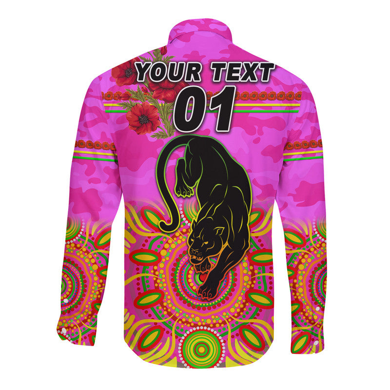 custom-personalised-penrith-panthers-anzac-2022-hawaii-long-sleeve-button-shirt-indigenous-vibes-pink