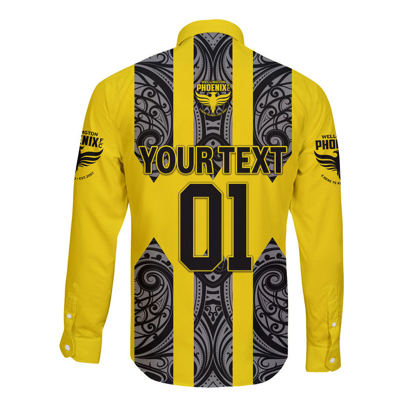 custom-personalised-wellington-phoenix-the-nix-maori-hawaii-long-sleeve-button-shirt-soccer-club-original-style-yellow
