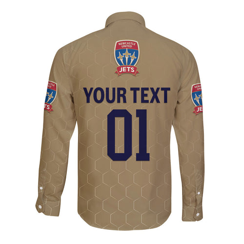 custom-personalised-newcastle-jets-hawaii-long-sleeve-button-shirt-soccer-club-original-style-gold