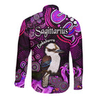 australian-astrology-hawaii-long-sleeve-button-shirt-sagittarius-kookaburra-zodiac-aboriginal-vibes-pink