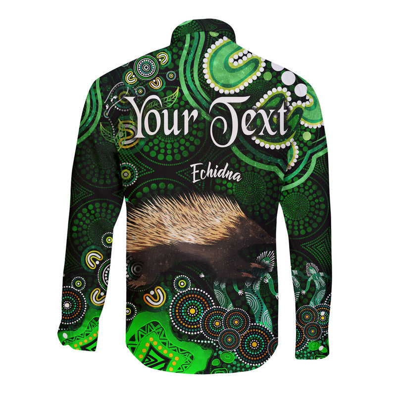 custom-personalised-australian-astrology-hawaii-long-sleeve-button-shirt-virgo-echidna-zodiac-aboriginal-vibes-green