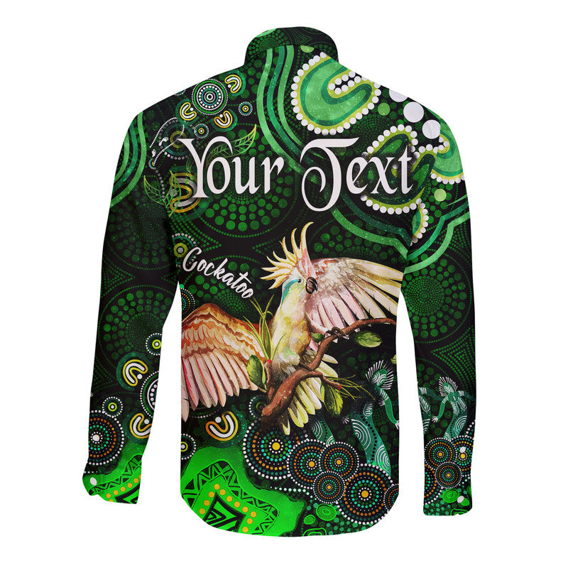 custom-personalised-australian-astrology-hawaii-long-sleeve-button-shirt-libra-cockatoo-glider-zodiac-aboriginal-vibes-green