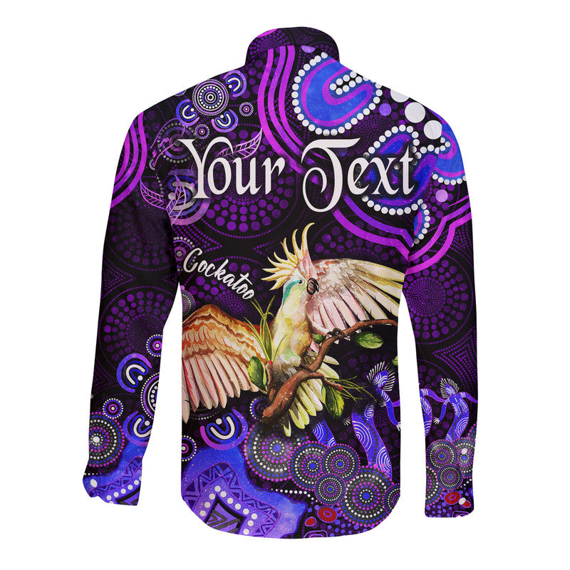 custom-personalised-australian-astrology-hawaii-long-sleeve-button-shirt-libra-cockatoo-glider-zodiac-aboriginal-vibes-purple