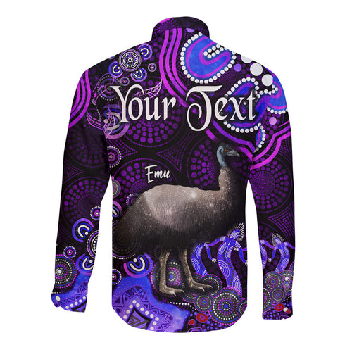 custom-personalised-australian-astrology-hawaii-long-sleeve-button-shirt-aquarius-emu-glider-zodiac-aboriginal-vibes-purple