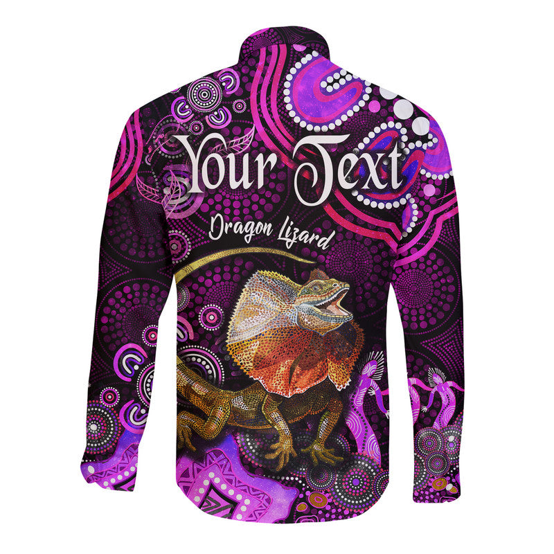 custom-personalised-australian-astrology-hawaii-long-sleeve-button-shirt-leo-dragon-lizard-zodiac-aboriginal-vibes-pink