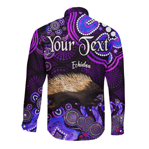 custom-personalised-australian-astrology-hawaii-long-sleeve-button-shirt-virgo-echidna-zodiac-aboriginal-vibes-purple