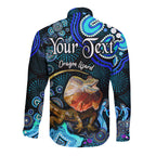 custom-personalised-australian-astrology-hawaii-long-sleeve-button-shirt-leo-dragon-lizard-zodiac-aboriginal-vibes-blue