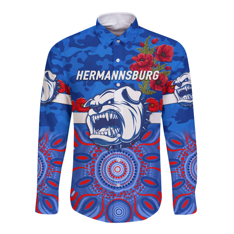 hermannsburg-western-aranda-bulldogs-football-club-anzac-hawaii-long-sleeve-button-shirt-indigenous-vibes