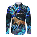 australian-astrology-hawaii-long-sleeve-button-shirt-capricorn-goanna-zodiac-aboriginal-vibes-blue