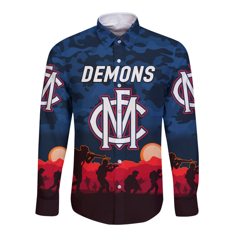 melbourne-demons-anzac-hawaii-long-sleeve-button-shirt-simple-style