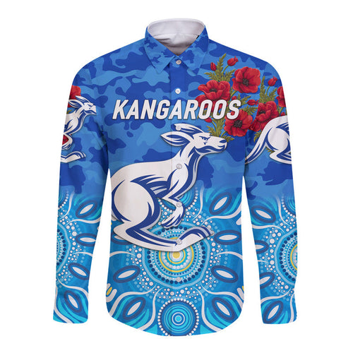 custom-personalised-north-melbourne-kangaroos-anzac-hawaii-long-sleeve-button-shirt-indigenous-vibes