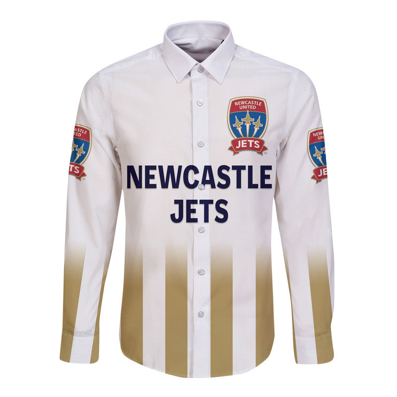 custom-personalised-newcastle-jets-hawaii-long-sleeve-button-shirt-soccer-club-original-style-blue