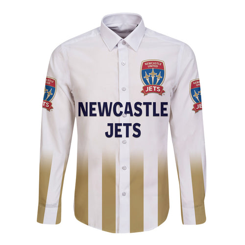 custom-personalised-newcastle-jets-hawaii-long-sleeve-button-shirt-soccer-club-original-style-blue