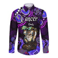 custom-personalised-australian-astrology-hawaii-long-sleeve-button-shirt-cancer-koala-zodiac-aboriginal-vibes-purple