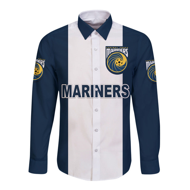 custom-personalised-central-coast-mariners-hawaii-long-sleeve-button-shirt-soccer-club-original-style-navy-white