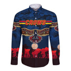 custom-personalised-adelaide-crows-anzac-hawaii-long-sleeve-button-shirt-simple-style-navy-blue