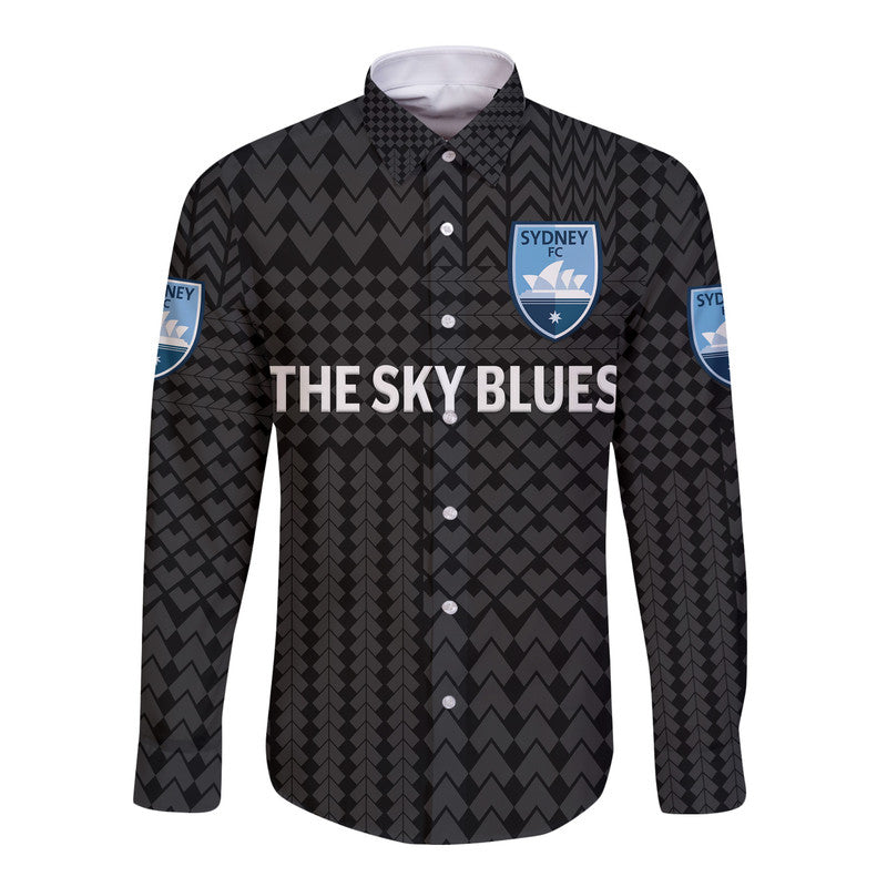 custom-personalised-sydney-the-sky-blues-hawaii-long-sleeve-button-shirt-soccer-club-original-style-black
