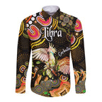 custom-personalised-australian-astrology-hawaii-long-sleeve-button-shirt-libra-cockatoo-glider-zodiac-aboriginal-vibes-gold