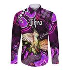 custom-personalised-australian-astrology-hawaii-long-sleeve-button-shirt-libra-cockatoo-glider-zodiac-aboriginal-vibes-pink