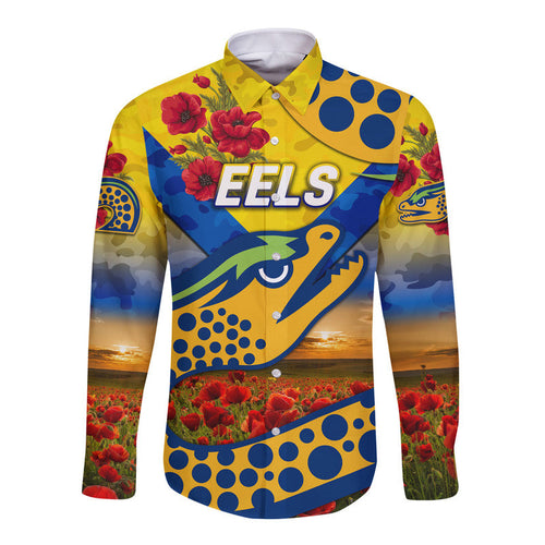 custom-personalised-parramatta-eels-anzac-2022-hawaii-long-sleeve-button-shirt-poppy-flowers-vibes-gold