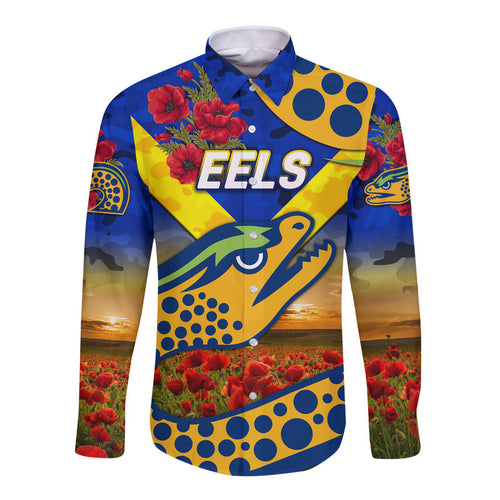 custom-personalised-parramatta-eels-anzac-2022-hawaii-long-sleeve-button-shirt-poppy-flowers-vibes-blue