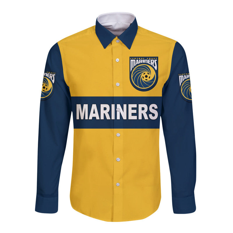 custom-personalised-central-coast-mariners-hawaii-long-sleeve-button-shirt-soccer-club-original-style-gold