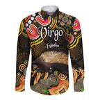 custom-personalised-australian-astrology-hawaii-long-sleeve-button-shirt-virgo-echidna-zodiac-aboriginal-vibes-gold