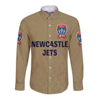 custom-personalised-newcastle-jets-hawaii-long-sleeve-button-shirt-soccer-club-original-style-gold