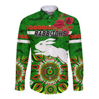 south-sydney-rabbitohs-anzac-2022-hawaii-long-sleeve-button-shirt-indigenous-vibes-green