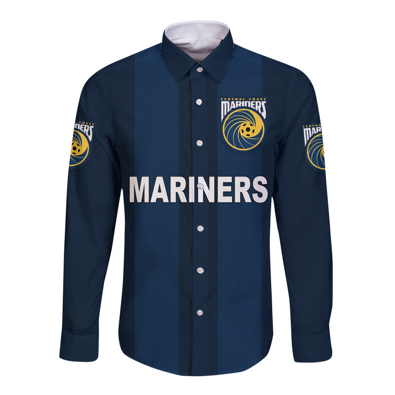 custom-personalised-central-coast-mariners-hawaii-long-sleeve-button-shirt-soccer-club-original-style-navy