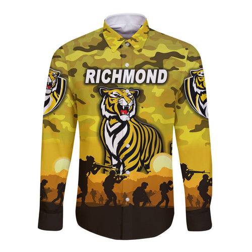 richmond-tigers-anzac-hawaii-long-sleeve-button-shirt-simple-style-yellow