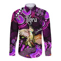 australian-astrology-hawaii-long-sleeve-button-shirt-libra-cockatoo-glider-zodiac-aboriginal-vibes-pink