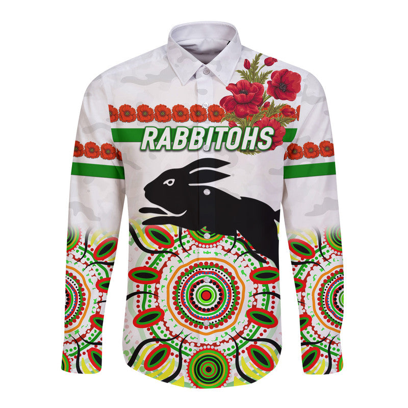 south-sydney-rabbitohs-anzac-2022-hawaii-long-sleeve-button-shirt-indigenous-vibes-white
