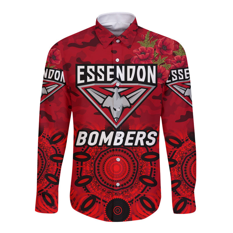essendon-bombers-anzac-hawaii-long-sleeve-button-shirt-indigenous-vibes-red