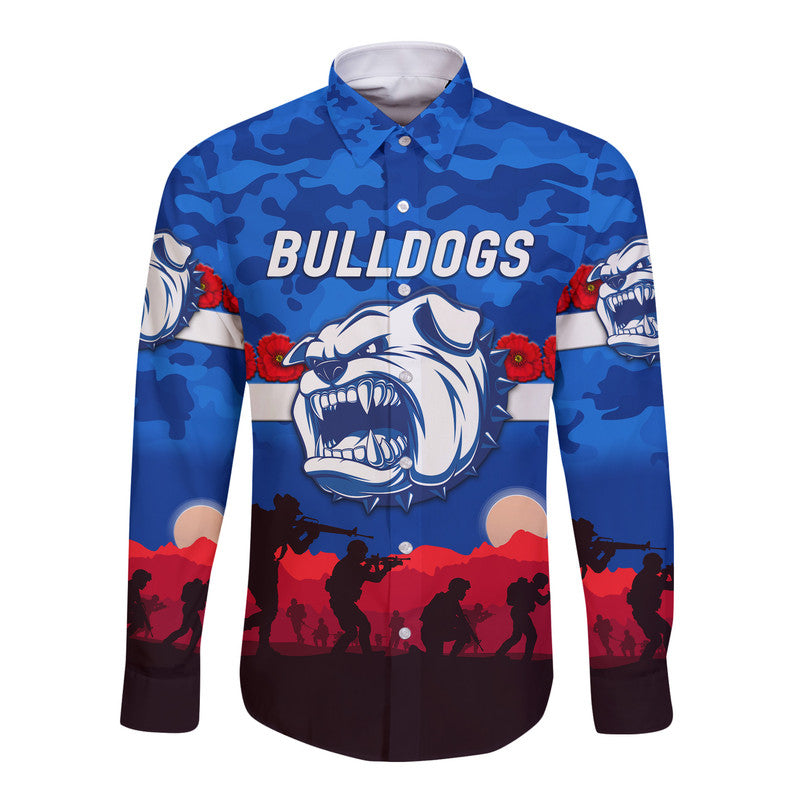 custom-personalised-western-bulldogs-anzac-hawaii-long-sleeve-button-shirt-simple-style