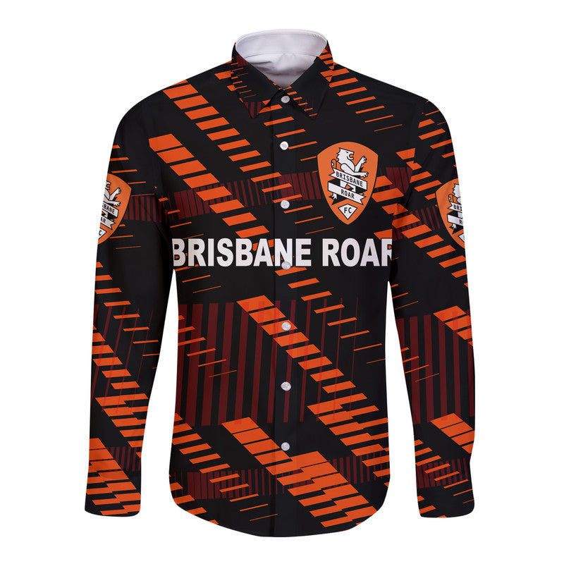 custom-personalised-brisbane-roar-hawaii-long-sleeve-button-shirt-soccer-club-original-style-black
