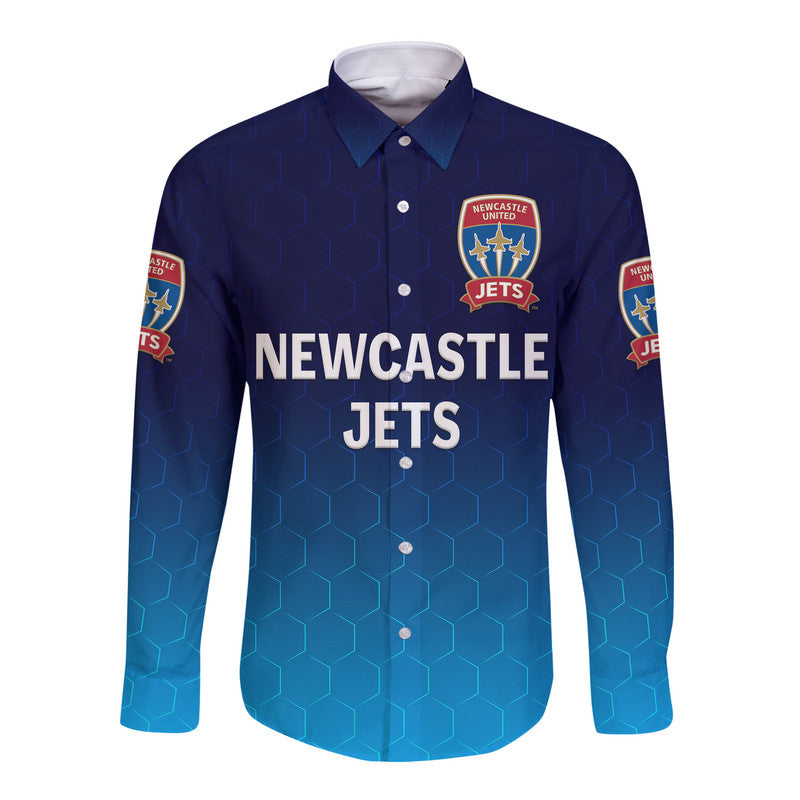 custom-personalised-newcastle-jets-hawaii-long-sleeve-button-shirt-soccer-club-original-style-white