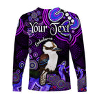 custom-personalised-australian-astrology-long-sleeve-shirt-sagittarius-kookaburra-zodiac-aboriginal-vibes-purple