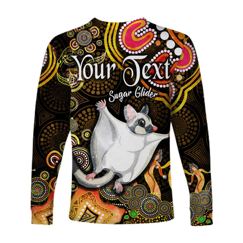custom-personalised-australian-astrology-long-sleeve-shirt-gemini-sugar-glider-zodiac-aboriginal-vibes-gold