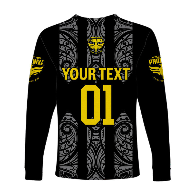 custom-personalised-wellington-phoenix-the-nix-maori-long-sleeve-shirt-soccer-club-original-style-black