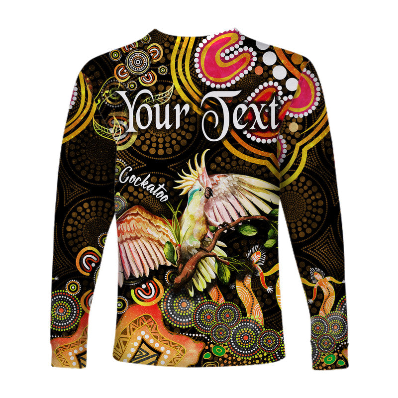 custom-personalised-australian-astrology-long-sleeve-shirt-libra-cockatoo-glider-zodiac-aboriginal-vibes-gold