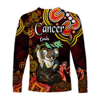 australian-astrology-long-sleeve-shirt-cancer-koala-zodiac-aboriginal-vibes-red