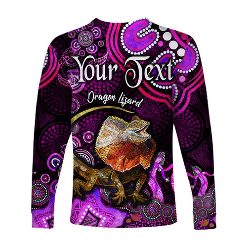 custom-personalised-australian-astrology-long-sleeve-shirt-leo-dragon-lizard-zodiac-aboriginal-vibes-pink