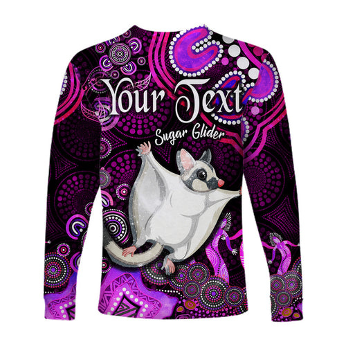 custom-personalised-australian-astrology-long-sleeve-shirt-gemini-sugar-glider-zodiac-aboriginal-vibes-pink