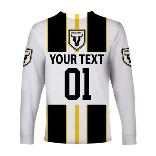 custom-personalised-macarthur-the-bulls-long-sleeve-shirt-soccer-club-original-style-white