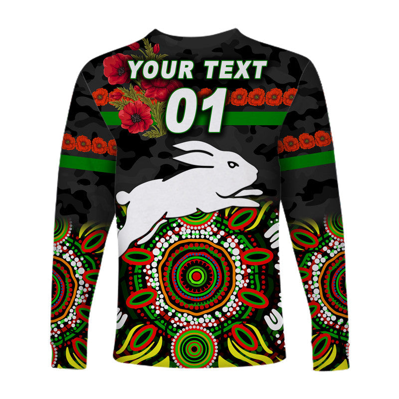 custom-personalised-south-sydney-rabbitohs-anzac-2022-long-sleeve-shirt-indigenous-vibes-black