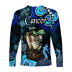 australian-astrology-long-sleeve-shirt-cancer-koala-zodiac-aboriginal-vibes-blue