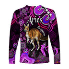 australian-astrology-long-sleeve-shirt-aries-kangaroo-zodiac-aboriginal-vibes-pink