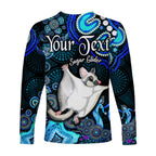 custom-personalised-australian-astrology-long-sleeve-shirt-gemini-sugar-glider-zodiac-aboriginal-vibes-blue