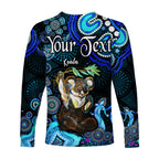 custom-personalised-australian-astrology-long-sleeve-shirt-cancer-koala-zodiac-aboriginal-vibes-blue